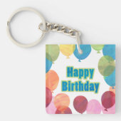 Colorful Balballon Birthday Sleutelhanger (Voorkant)