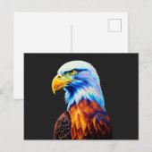 Colorful Bald Eagle Art Briefkaart (Voorkant / Achterkant)