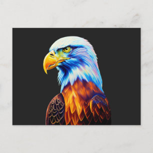 Colorful Bald Eagle Art Briefkaart