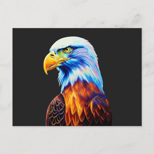 Colorful Bald Eagle Art Briefkaart (Voorkant)