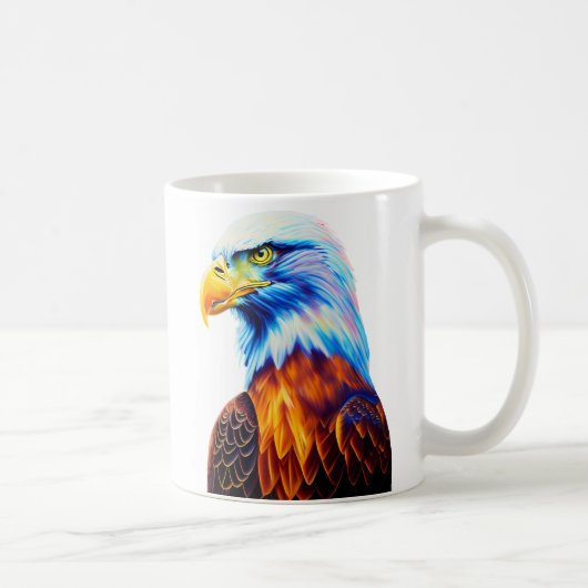 Colorful Bald Eagle Art Koffiemok (Rechts)