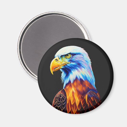 Colorful Bald Eagle Art Magneet (Voorkant / Achterkant)