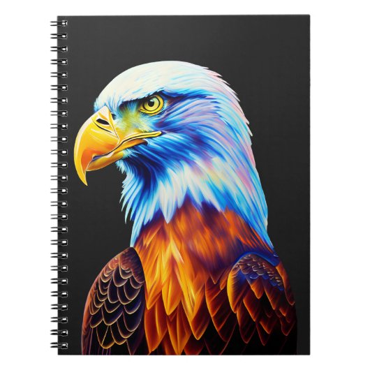 Colorful Bald Eagle Art Notitieboek (Voorkant)