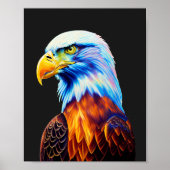 Colorful Bald Eagle Art Poster (Voorkant)