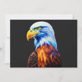 Colorful Bald Eagle Art Save The Date (Voorkant)