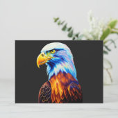 Colorful Bald Eagle Art Save The Date (Staand voorkant)