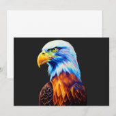 Colorful Bald Eagle Art Save The Date (Voorkant / Achterkant)