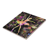 Colorful Ballerina Ceramic Tegel - Schilderen Tegeltje (Zijkant)