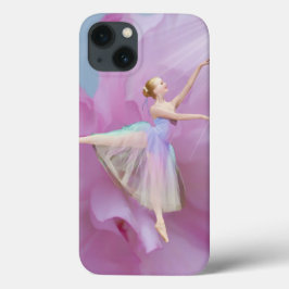 Colorful Ballerina in Arabesque Position iPhone 13 Hoesje