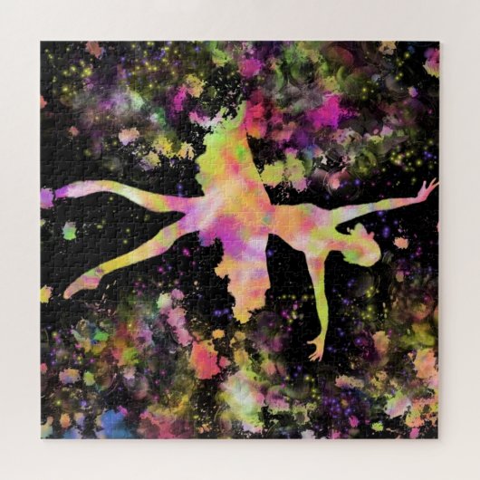 Colorful Ballerina Jigzaag Puzzle - Ballet Dancer Legpuzzel (Horizontaal)