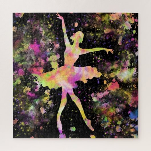 Colorful Ballerina Jigzaag Puzzle - Ballet Dancer Legpuzzel (Verticaal)
