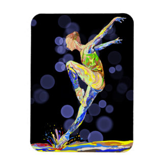 Colorful ballerina magneet