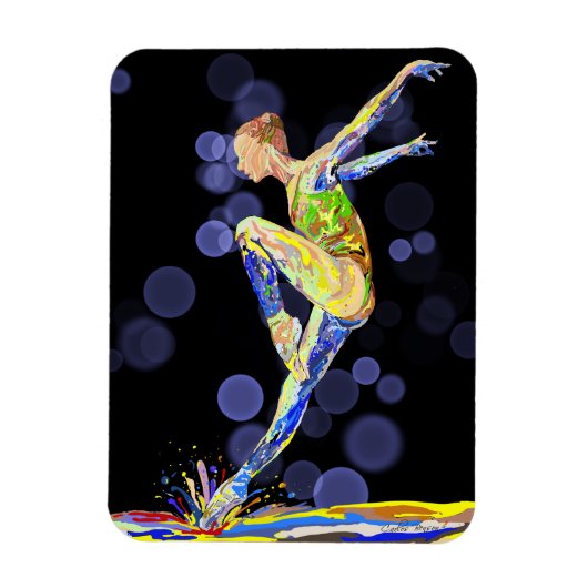 Colorful ballerina magneet (Verticaal)