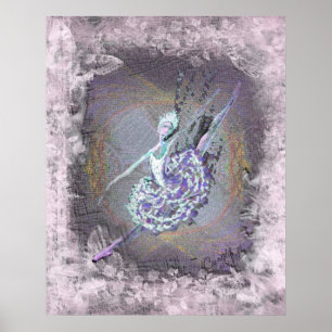 Colorful Ballerina Poster