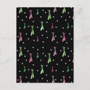 Colorful Ballet Patroon Briefkaart