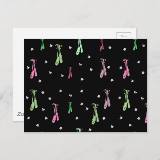 Colorful Ballet Pattern Briefkaart (Voorkant / Achterkant)