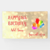 Colorful ballonontwerp Happy 18th Birthday Spandoek (Horizontaal)