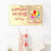 Colorful ballonontwerp Happy 87th Birthday Spandoek (Insitu)