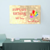 Colorful ballonontwerp Happy 87th Birthday Spandoek (Beurs)