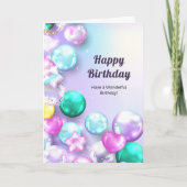 Colorful Ballons Happy Birthday Wenskaart Bedankkaart (Voorkant)