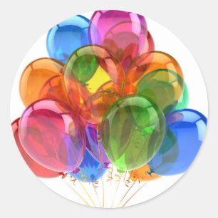 Colorful Ballons Ronde Sticker