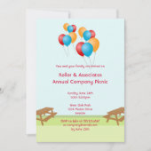 Colorful ballons zomerpicknick outdoor event kaart (Voorkant)