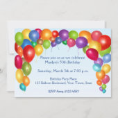 Colorful Balloon Arch Party Kaart (Voorkant)