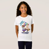 Colorful Balloon Birthday Girl T-shirt (Voorkant volledig)
