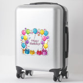 Colorful Balloon Celebration With Gift Boxes Sticker (Koffer)