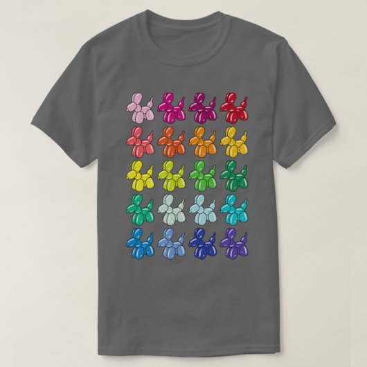 Colorful Balloon Dog T-shirt (Design voorkant)