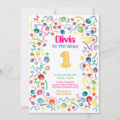 Colorful Balloon thema Kinderdagenuitnodiging Aankondiging (Voorkant)