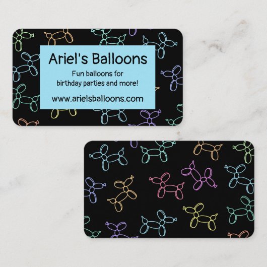 Colorful Balloon Visitekaartje (Voorkant / Achterkant)