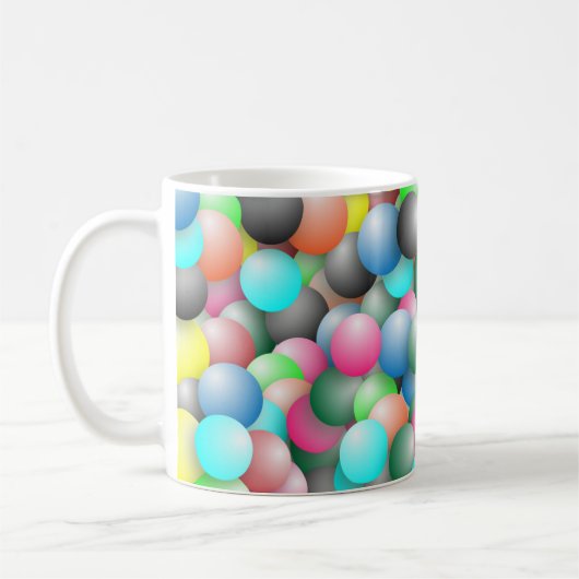 Colorful Balloons Banner Koffiemok (Links)