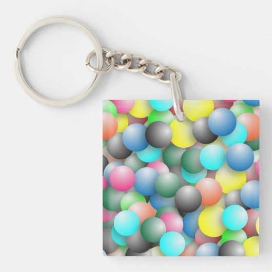 Colorful Balloons Banner Sleutelhanger (voorkant)