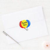 Colorful Balloons Birthday Hartelijk dank Ronde Sticker (Envelop)