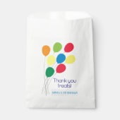 Colorful Balloons Boy's Birthday Party Bedankzakje (Voorkant)