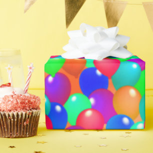 Colorful Balloons Celebration Festive Happy Joyful Cadeaupapier