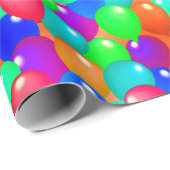 Colorful Balloons Celebration Festive Happy Joyful Cadeaupapier (Rol Hoek)