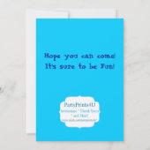 Colorful Balloons, Circus Carnival Birthday Party Kaart (Achterkant)