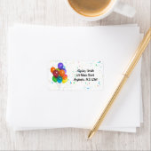 Colorful Balloons & Confetti Birthday Party Label (Insitu)