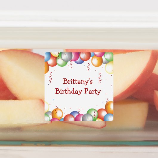 Colorful Balloons Design Labels (Aangebracht)
