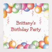 Colorful Balloons Design Labels (Design 2)
