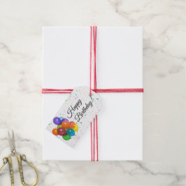 Colorful Balloons en Confetti Party Gift Labels Cadeaulabel