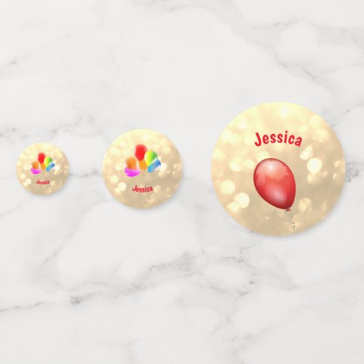 Colorful Balloons Happy 37th Birthday design Confetti (Achterkanten)