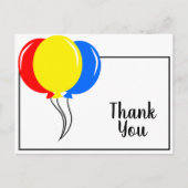 Colorful Balloons Hartelijk dank Briefkaart (Voorkant)
