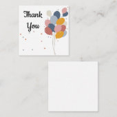 Colorful Balloons Hartelijk dank Notitiekaartje (Voorkant / Achterkant)