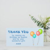 Colorful Balloons Kinderen van Birthday Bedankkaart (Staand voorkant)