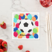 Colorful Balloons Voetbal leuk Servet (Insitu)