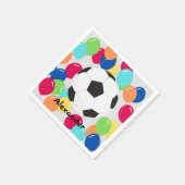 Colorful Balloons Voetbal leuk Servet (Hoek)