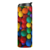 Colorful Balls Pattern Cute bright Thermosbeker (Gedraaid links)